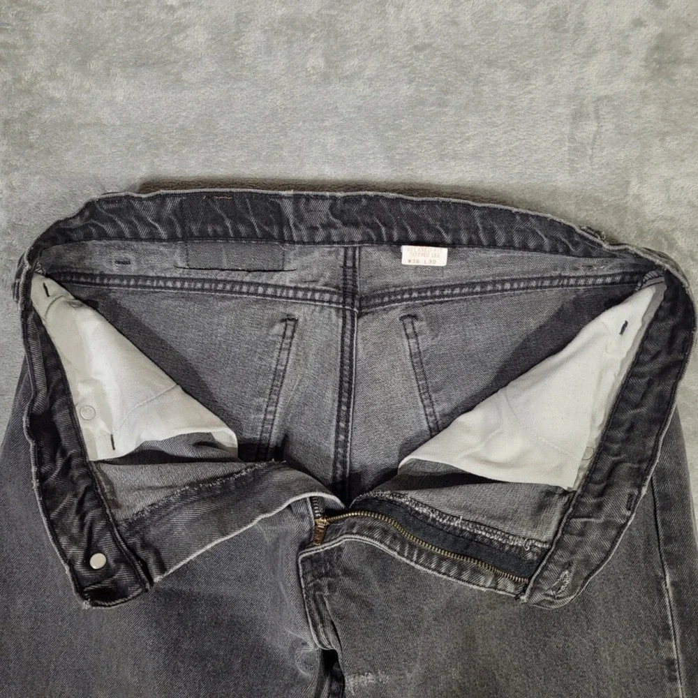 Vtg 90s Levi's 550 Jeans Black Orange Tab Jeans Denim Mens 36x30 (Fits 34x29)
